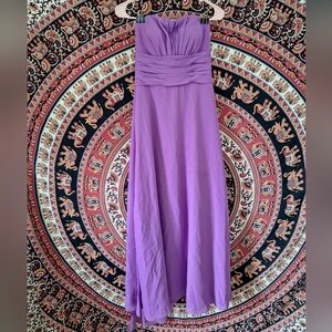 Handmade Formal Strapless Chiffon Dress Empire Waist Purple